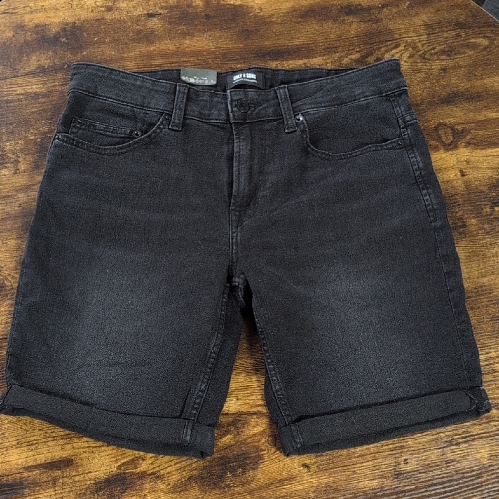 ❤️New❤️ Only & Sons Onsply Washed Black 6239 Denim Shorts